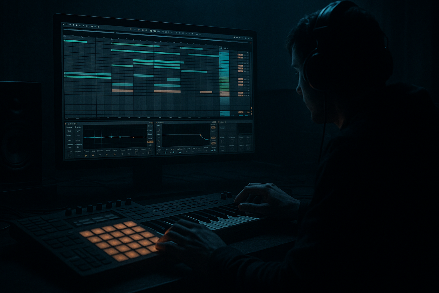 Concrete Echo a pirate-radio transition: design and arrange in Ableton Live 12 for jungle oldskool DnB vibes (Intermediate) cover image