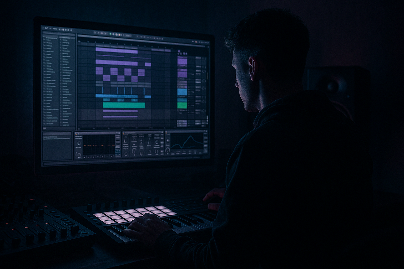 Compose a jungle pad drift with crisp transients and dusty mids in Ableton Live 12 (Intermediate) cover image